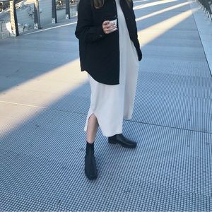 Zara Square Toe Black Boots - Size 38